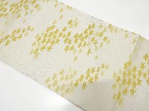未使用品　笹模様織り出し袋帯(未仕立て)